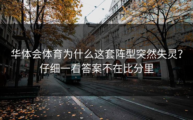 华体会体育为什么这套阵型突然失灵？仔细一看答案不在比分里
